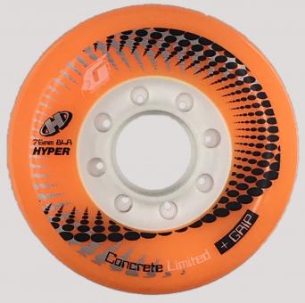 Hyper Freeskating Concrete Limited +G 76mm/84A orange (4er Set) Rolle 