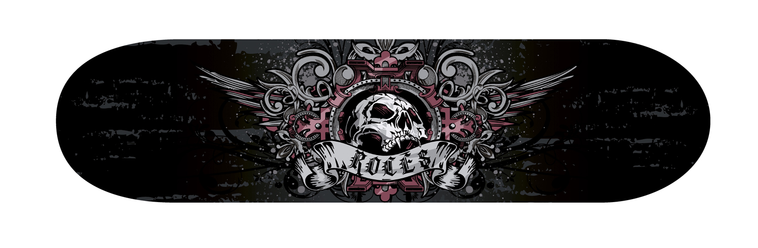 Roces Skateboard SKULL 2200 31"x 8" 1 Roces Skateboard SKULL 2200 31"x 8"