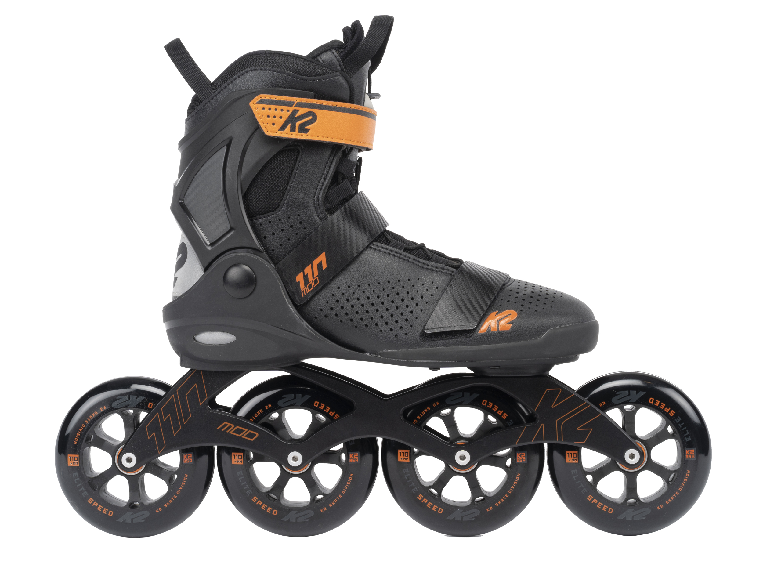 K2 Mod 22 110 Semi-Fitness Marathon Skate black-orange - Unisex Skate 2 K2 Mod 22 110 Semi-Fitness Marathon Skate black-orange - Unisex Skate – Bild 2