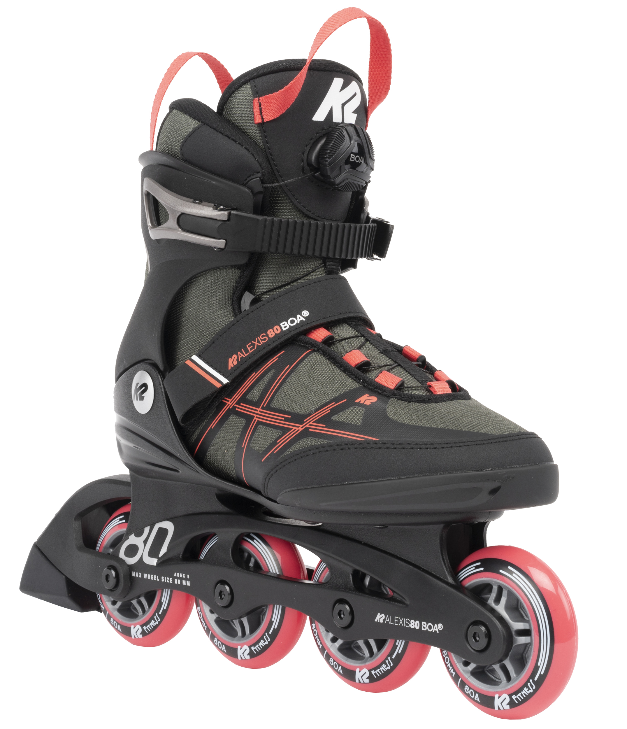 K2 ALEXIS 80 BOA Woman Skate - grey-coral - Damenskates 1 K2 ALEXIS 80 BOA Woman Skate - grey-coral - Damenskates