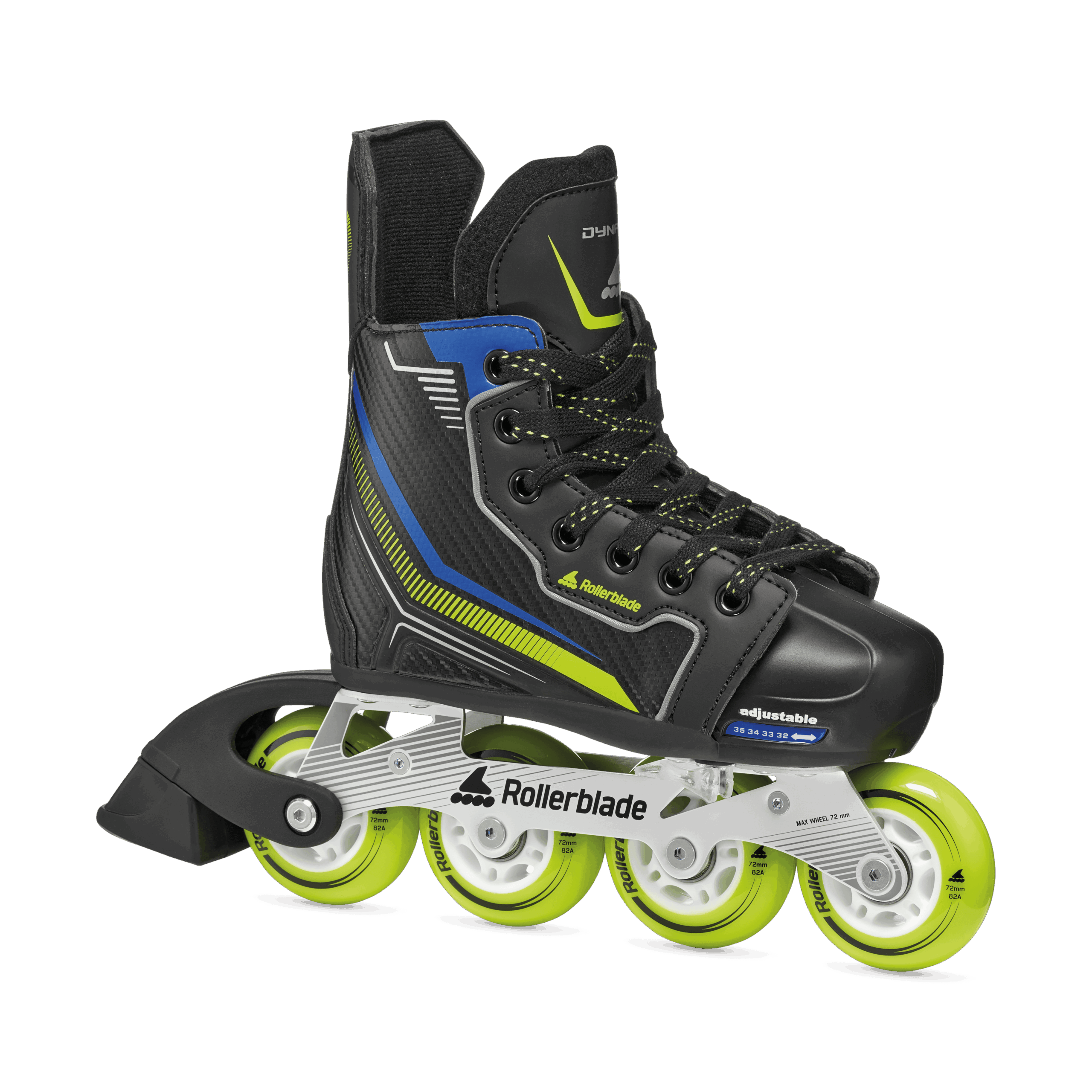 Rollerblade Kids Hockey Skate Dynamo schwarz-limette-blau 1 Rollerblade Kids Hockey Skate Dynamo schwarz-limette-blau