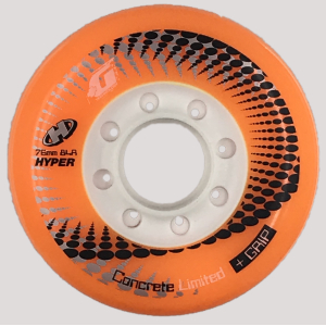 Hyper Freeskating Concrete Limited +G 76mm/84A orange (4er Set) Rolle