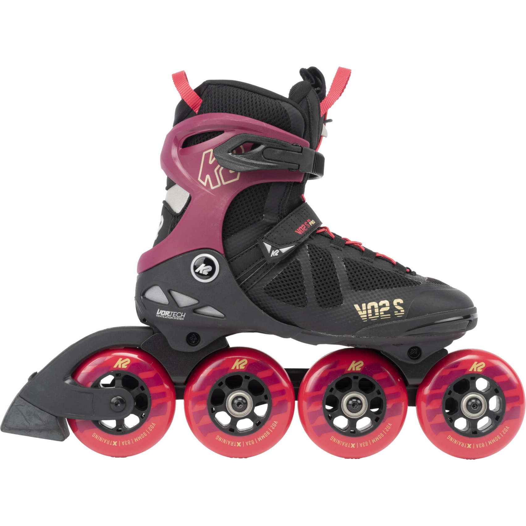 K2 VO2 S Pro 90 Women Skate - burgandy-pink - Damenskate 2 K2 VO2 S Pro 90 Women Skate - burgandy-pink - Damenskate – Bild 2