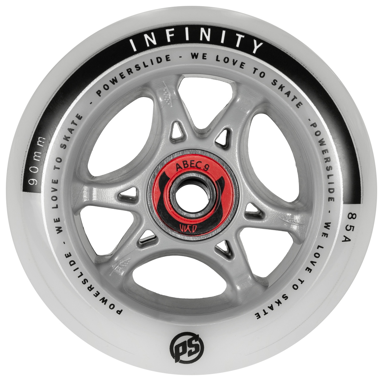 Powerslide Komplett Rolle Infinity 90mm/85a mit Abec 9 Kugellager und 8mm Spacer (Stück und 4er-Set) 1 Powerslide Komplett Rolle Infinity 90mm/85a mit Abec 9 Kugellager und 8mm Spacer (Stück und 4er-Set)