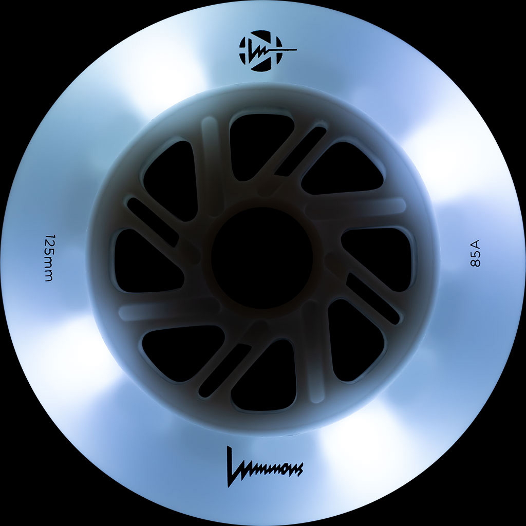 Luminous-LED Wheels white 125mm/85A 1 Luminous-LED Wheels white 125mm/85A