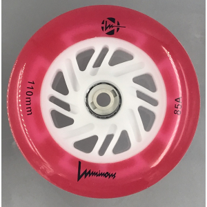 Luminous-LED Wheels Red/White 110mm/85A