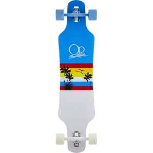Ocean Pacific Drop Through Complete Longboard (39" -Sunset Blue/White)