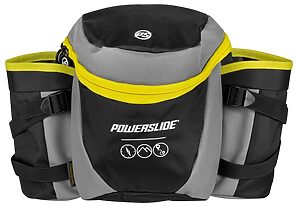 Powerslide Hip Bag Nordic Hüfttasche schwarz/gelb - Gürteltasche 2 Flaschenhalter