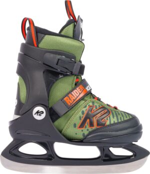 K2 Raider Ice - green - orange - Junior Boy Ice Skates - Kinder Schlittschuhe