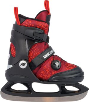 K2 Rink Raven ICE BOA - black - red - Junior Ice Skates - Kinder Schlittschuhe