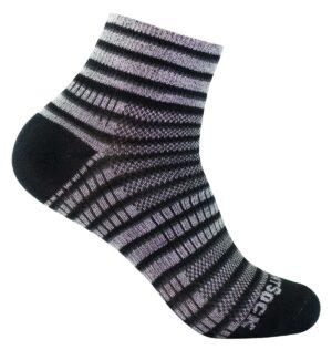 WRIGHTSOCK Coolmesh II Quarter Socken schwarz/weiß/grau