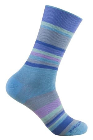 WRIGHTSOCK Coolmesh II Crew Socken blue-mist stripes