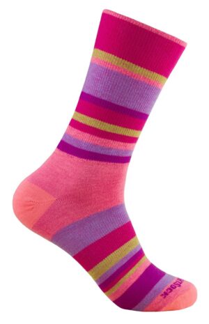 WRIGHTSOCK Coolmesh II Crew Socken pink stripes