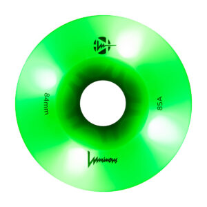Luminous-LED Wheels GREEN APPLE GLOW + GREEN LED  84mm/85A