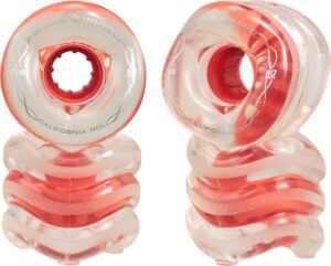 Shark Wheels - California Roll - Longboard Rolle 60mm Rolle 4-Pack (60mm -Clear Red)
