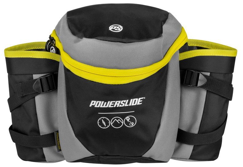Powerslide Hip Bag Nordic Hüfttasche schwarz/gelb - Gürteltasche 2 Flaschenhalter Powerslide Hip Bag Nordic Hüfttasche schwarz/gelb - Gürteltasche 2 Flaschenhalter