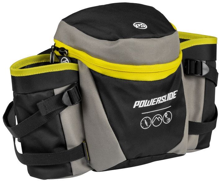 Powerslide Hip Bag Nordic Hüfttasche schwarz/gelb - Gürteltasche 2 Flaschenhalter 1 Powerslide Hip Bag Nordic Hüfttasche schwarz/gelb - Gürteltasche 2 Flaschenhalter – Bild 2