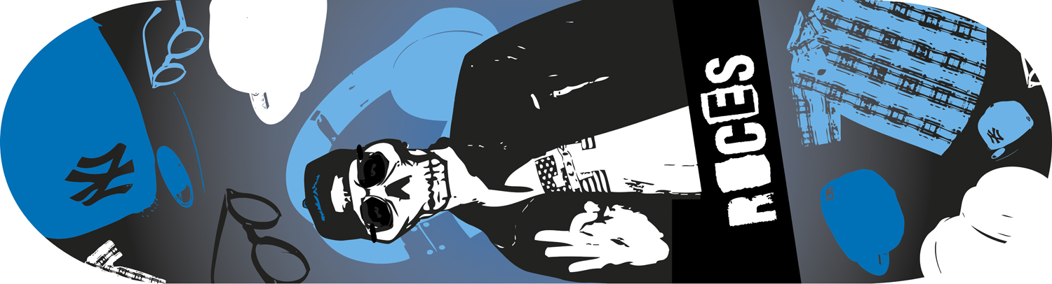 Roces Skateboard SKULL BOY 31"x 8" Roces Skateboard SKULL BOY 31"x 8"