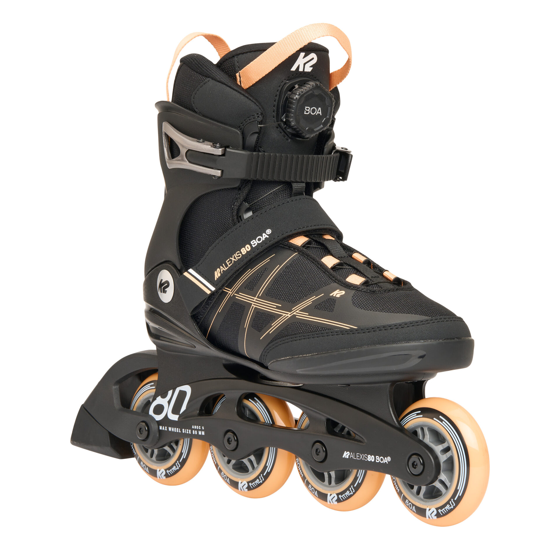 K2 ALEXIS 80 BOA Woman Skate - black-peach - Damenskates K2 ALEXIS 80 BOA Woman Skate - black-peach - Damenskates