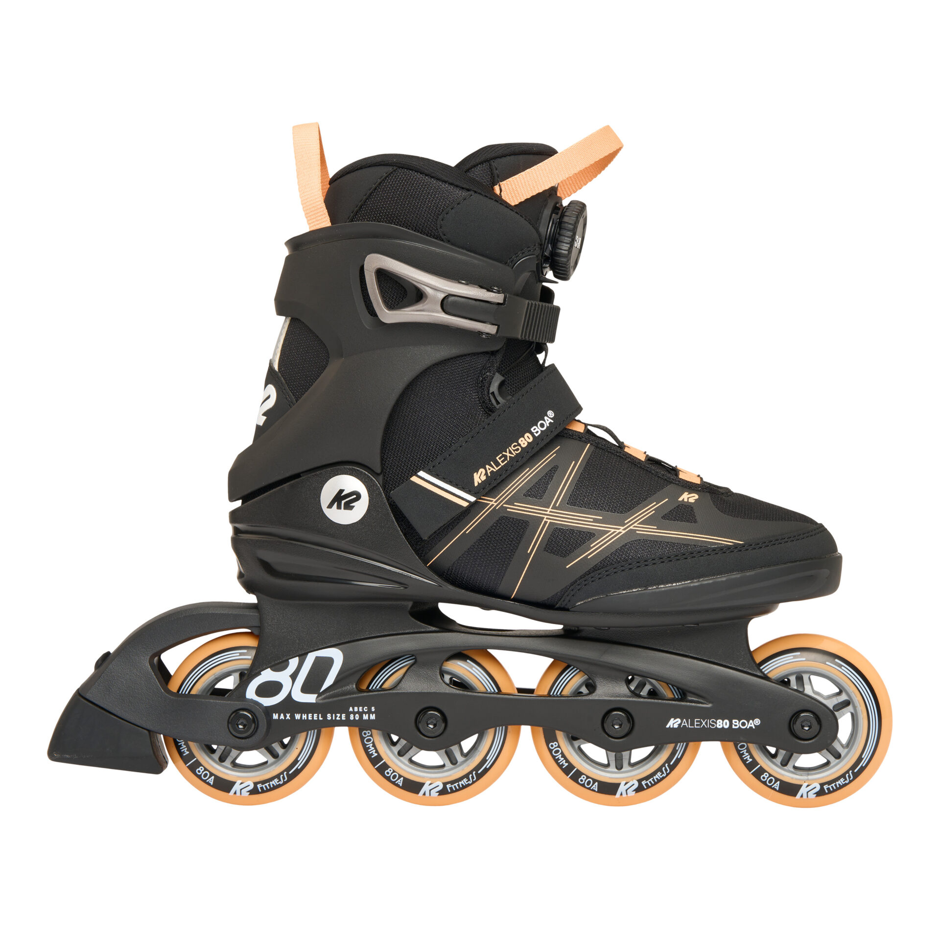 K2 ALEXIS 80 BOA Woman Skate - black-peach - Damenskates 1 K2 ALEXIS 80 BOA Woman Skate - black-peach - Damenskates – Bild 2
