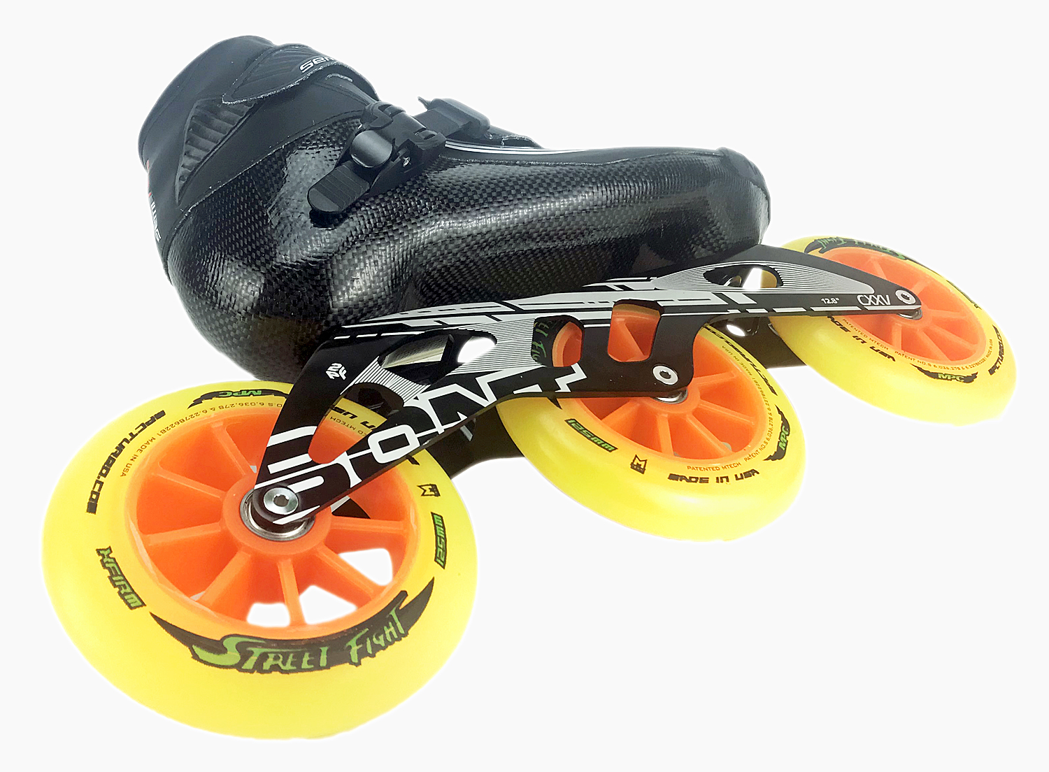 Bont Semi Race Skate Schwarz mit 125mm 2 Bont Semi Race Skate Schwarz mit 125mm – Bild 3