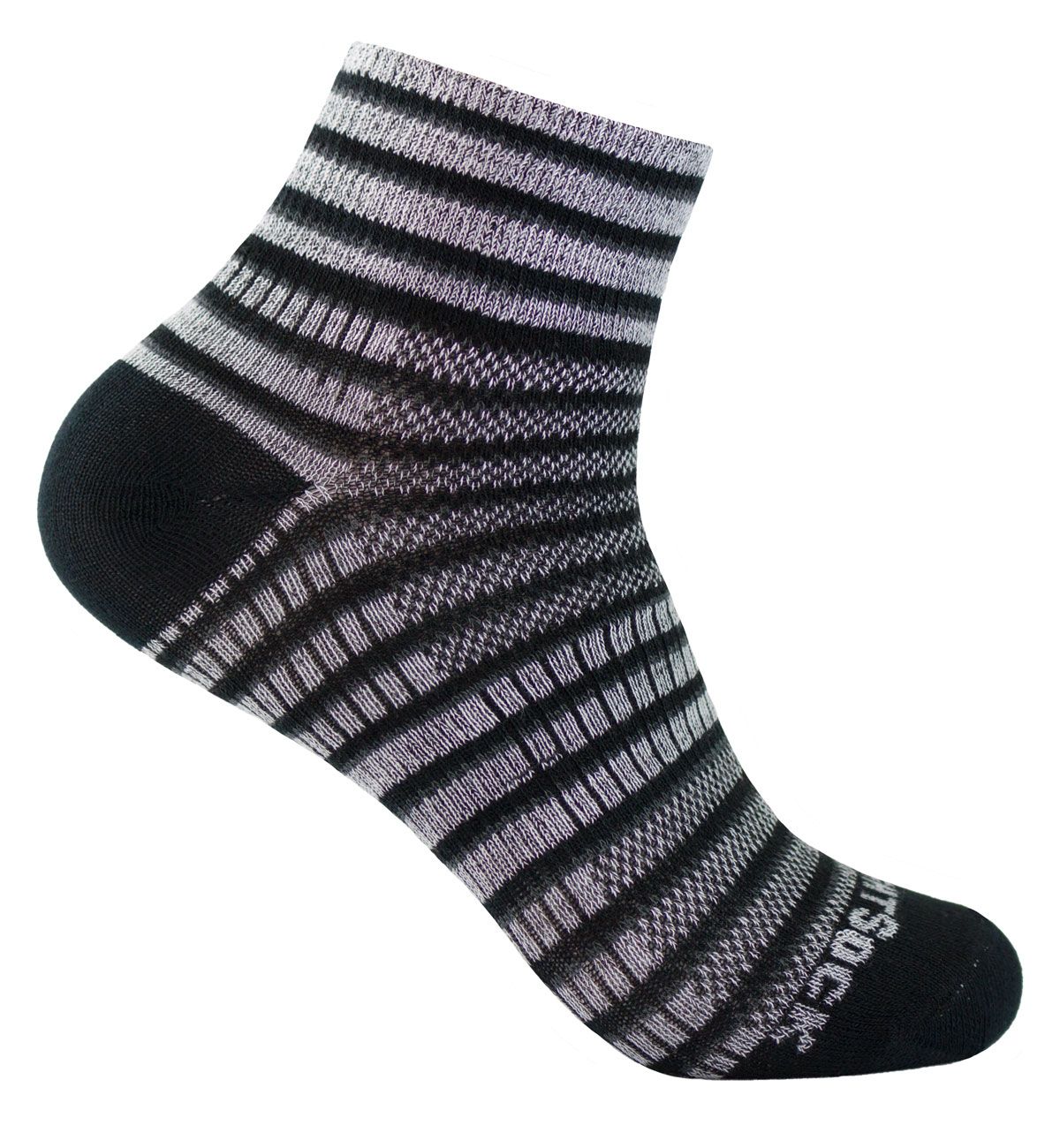 WRIGHTSOCK Coolmesh II Quarter Socken schwarz/weiß/grau WRIGHTSOCK Coolmesh II Quarter Socken schwarz/weiß/grau