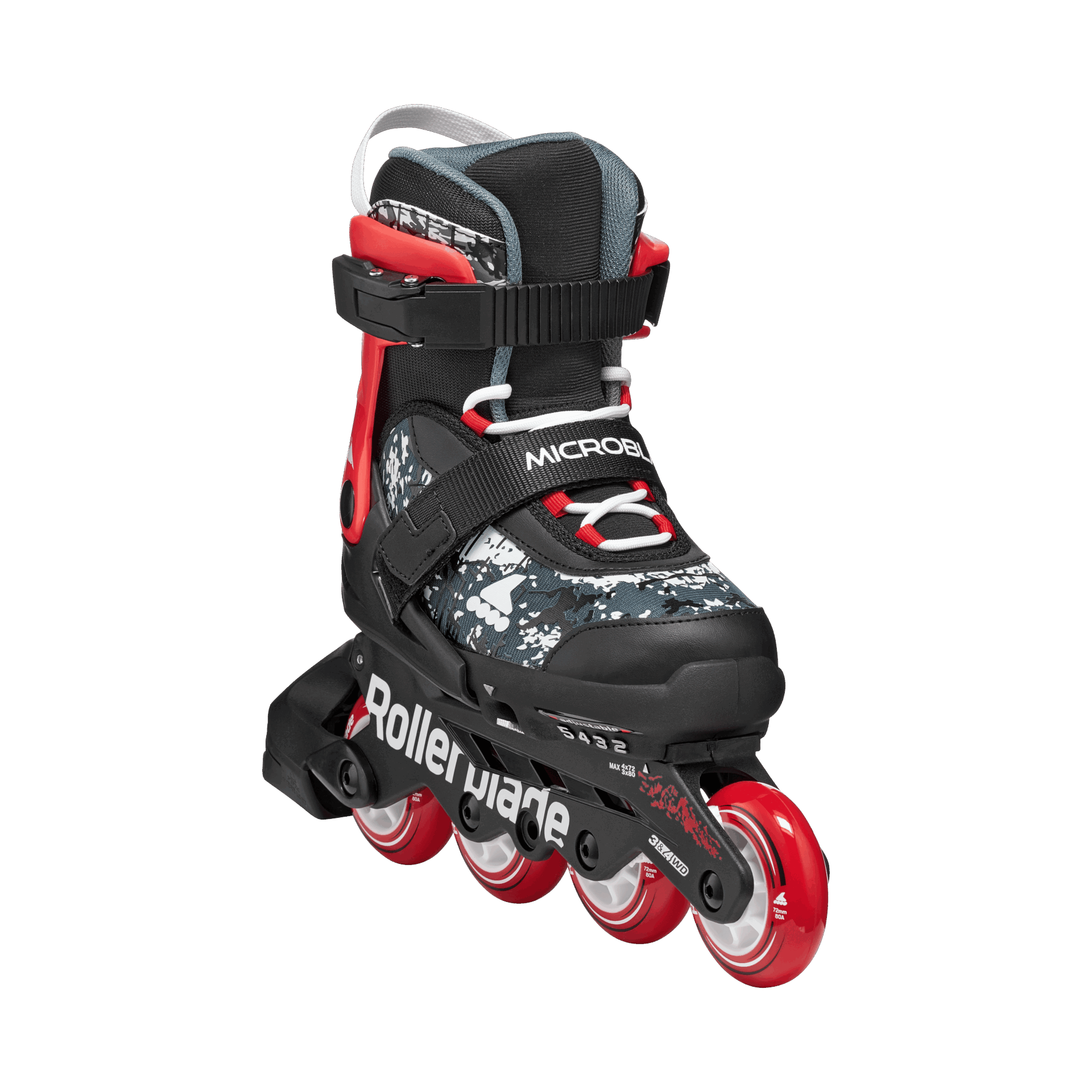 Rollerblade - Microblade SL Kids Skates - black-red 1 Rollerblade - Microblade SL Kids Skates - black-red – Bild 2