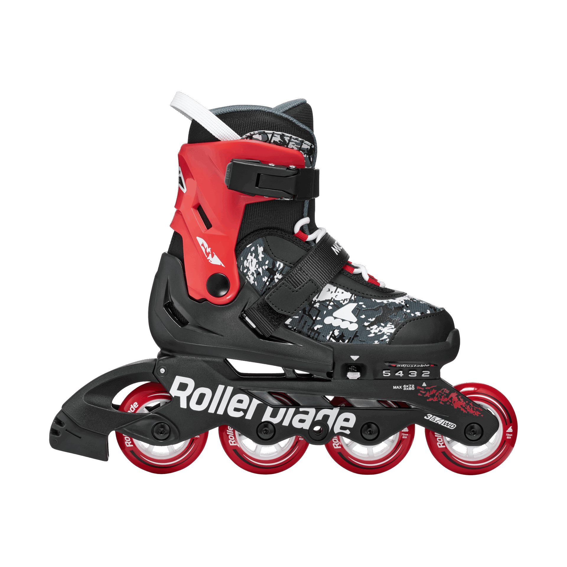 Rollerblade - Microblade SL Kids Skates - black-red 2 Rollerblade - Microblade SL Kids Skates - black-red – Bild 3