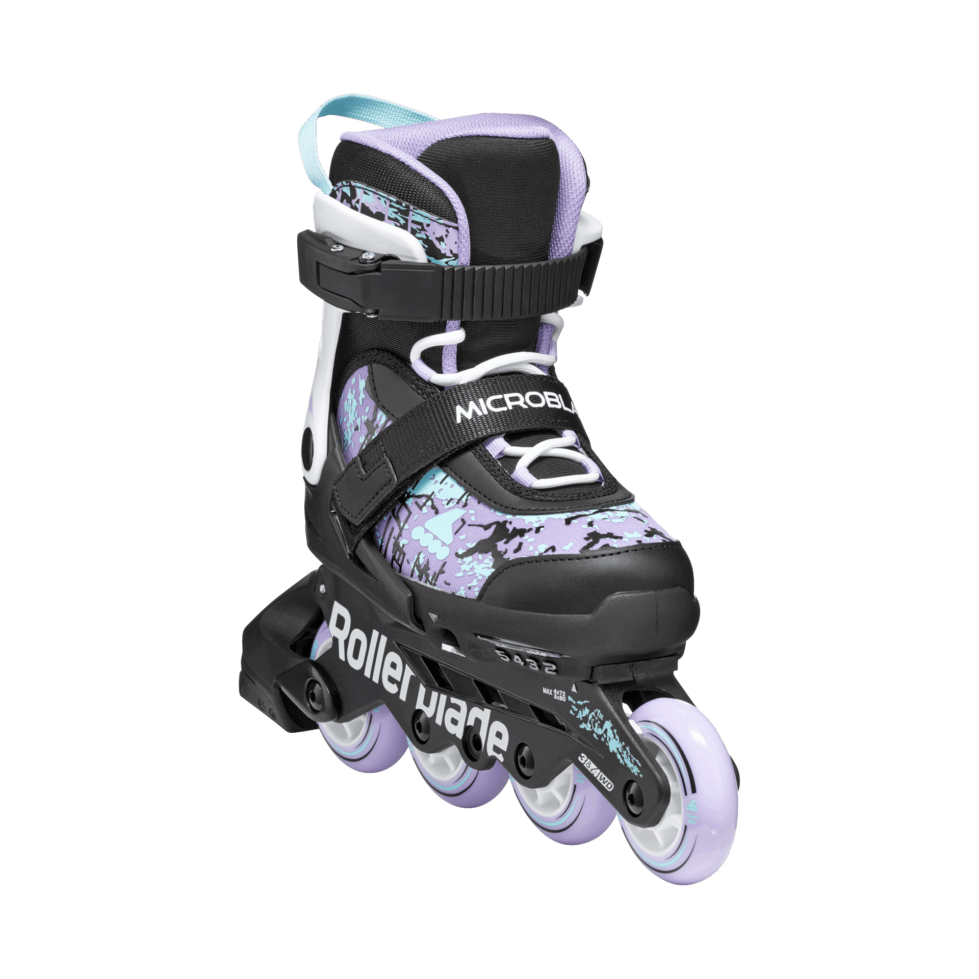 Rollerblade - Microblade SL Kids Skates - black/lavender/light 1 Rollerblade - Microblade SL Kids Skates - black/lavender/light – Bild 2