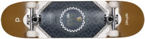 Playlife Skateboard Hardcore Heavy Metal Gold 31"x 8"