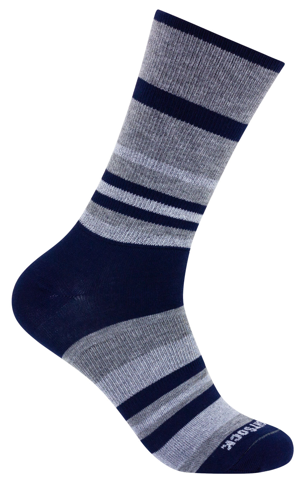 Wrightsock ECO EXPLORE crew Dark Blue Stripes Wrightsock ECO EXPLORE crew Dark Blue Stripes