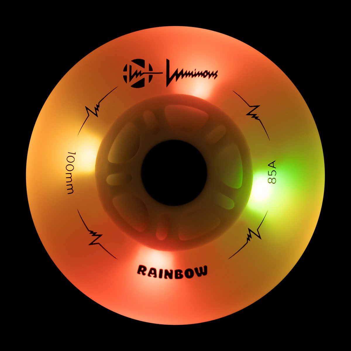 Luminous-LED Wheels Rainbow White 100mm/85A 2 Luminous-LED Wheels Rainbow White 100mm/85A – Bild 3