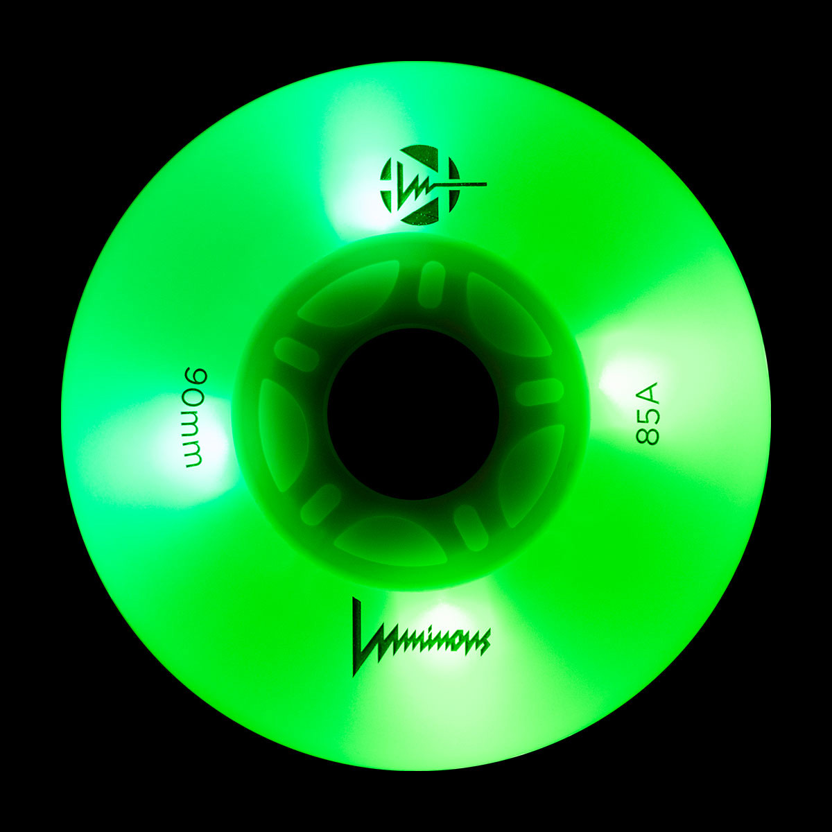 Luminous-LED Wheels White-Glow Green LED 90mm/85A Luminous-LED Wheels White-Glow Green LED 90mm/85A