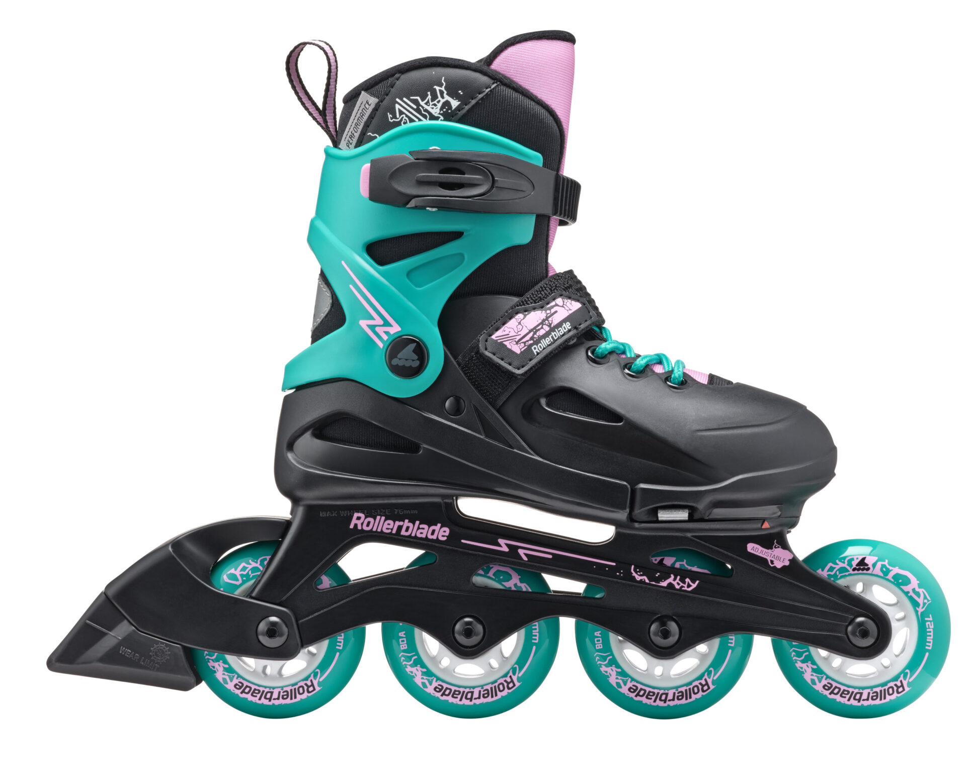 Rollerblade - Fury schwarz meeresgrün- Kids Skates - Kinderskate 2 Rollerblade - Fury schwarz meeresgrün- Kids Skates - Kinderskate – Bild 3