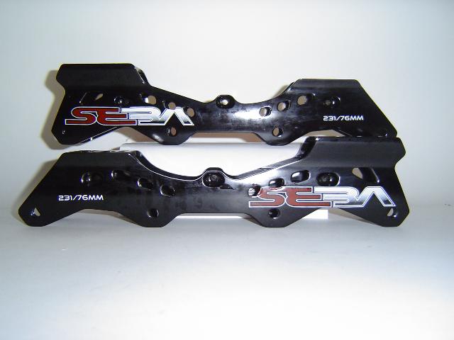 Seba Deluxe Freeskate Aluminium Schienen 231/76mm, schwarz Seba Deluxe Freeskate Aluminium Schienen 231/76mm, schwarz