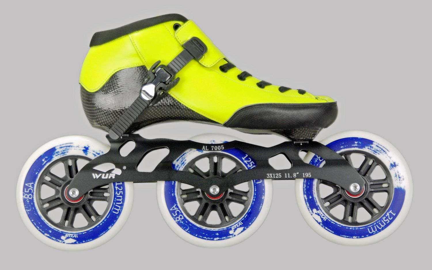 Wurskate CX Speed Skate gelb 125mm Rolle 1 Wurskate CX Speed Skate gelb 125mm Rolle – Bild 2